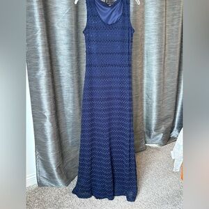 Sharagano Navy Blue Maxi Dress